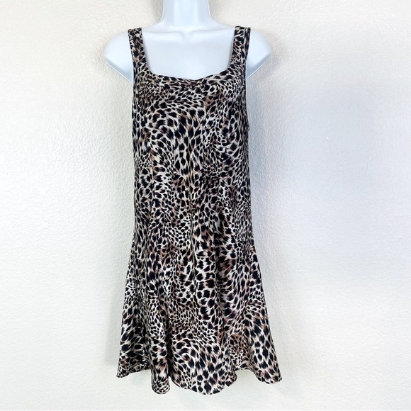 Victoria’s Secret 100% Silk Leopard Print Slip Dress Size L - Picture 1 of 5